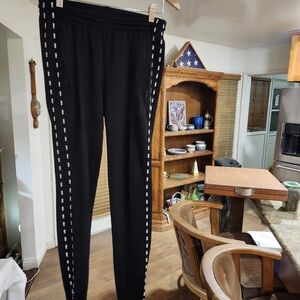 Victoria Secret Pink Active Ankle Track Pants With Logo Tape Women's Size XS